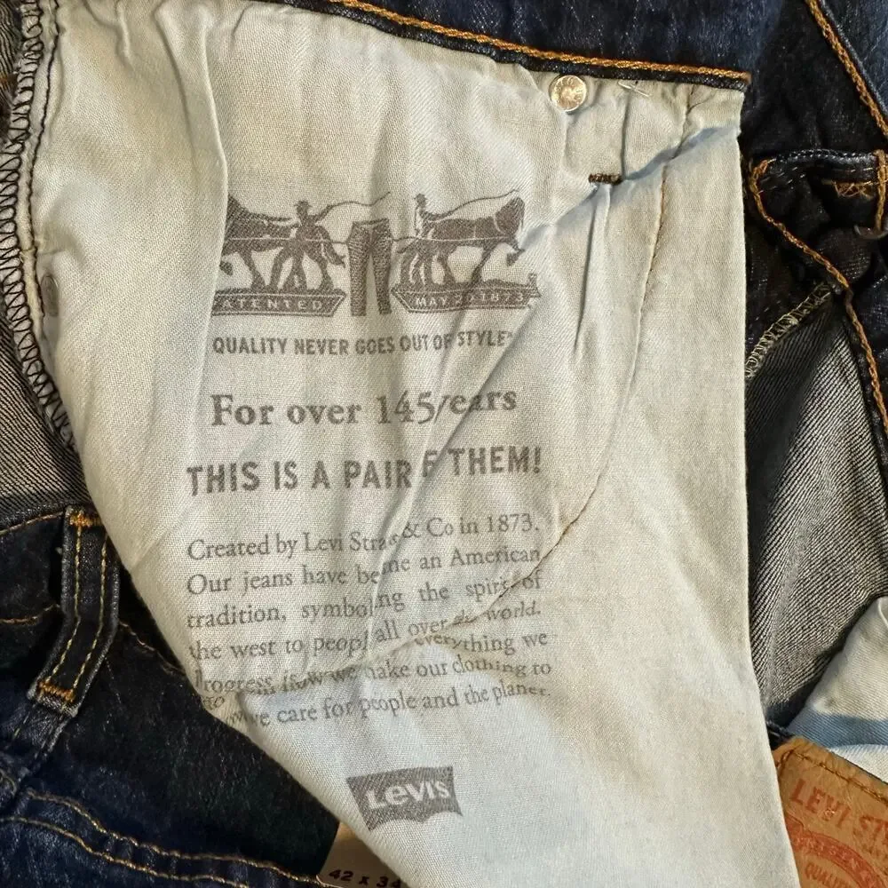 NWT Levi’s 541 Athletic Taper Jeans Dark Wash B&T 42x34
